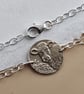 Cow Engraved Sterling Silver Coin Bracelet - Image 3