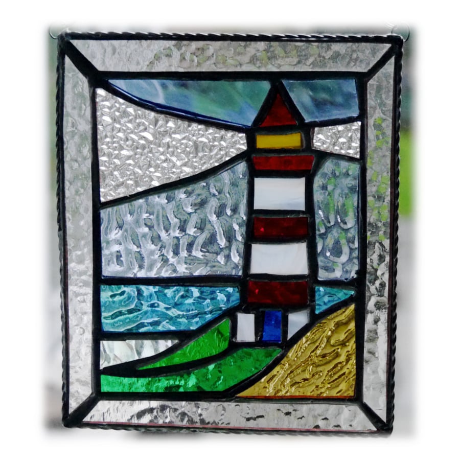 RESERVED for Eric Lighthouse Suncatcher Stained Glass Picture 006
