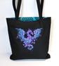 Embroidered Dragon Tote Bag - Image 1