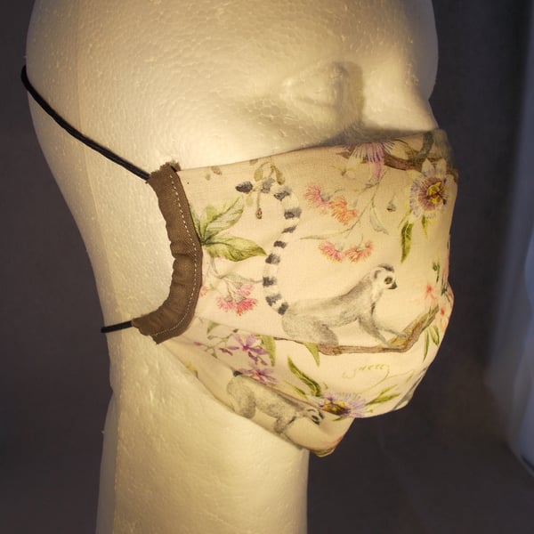 Adult Fabric Face Covering - Lemurs