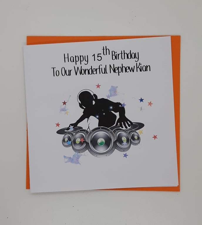 DJ Birthday Card