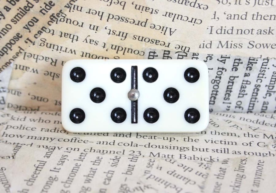 Vintage Domino Rockabilly Brooch