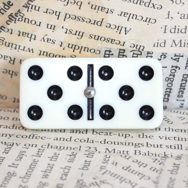 Vintage Domino Rockabilly Brooch