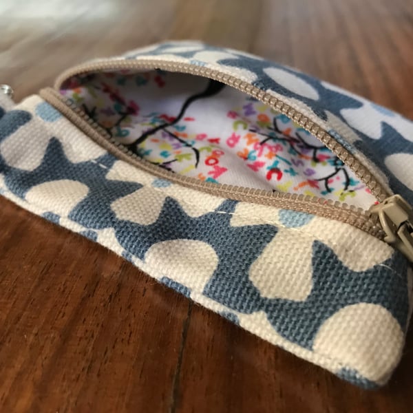 Cute little zippered key ring coin purse