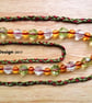Ribbon & Bead Necklace with Magnetic Clasp - Image 4