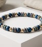 Blue and Gold Hematite Bracelet - Image 1