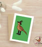 Halloween Pheasant Card – Witch Pheasant in Wellies – Hand Drawn A6 Card - Image 3
