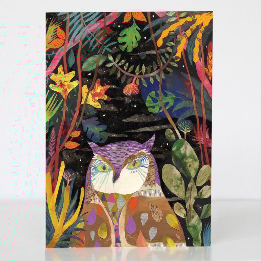 15% off! Greetings Gard An Owl in the Jungle 