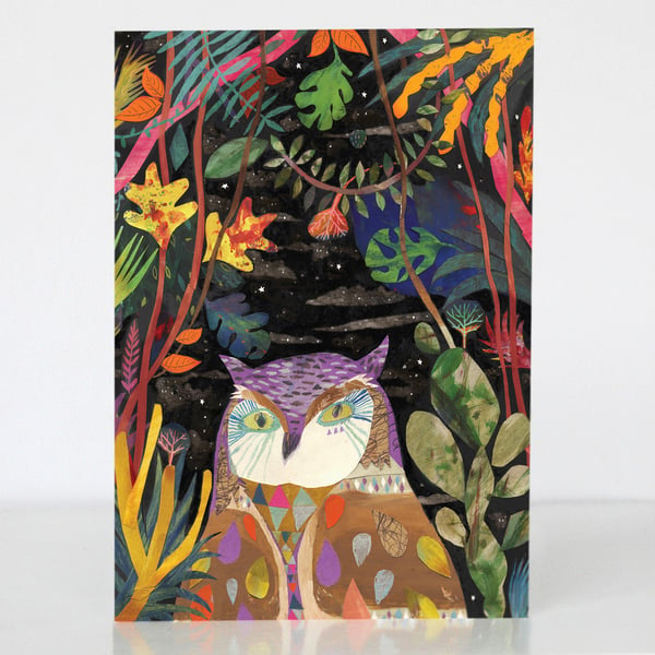 15% off! Greetings Gard An Owl in the Jungle 