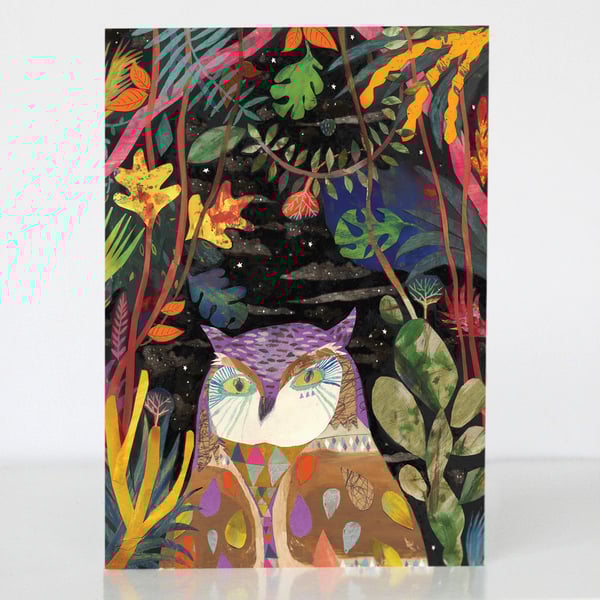 15% off! Greetings Gard An Owl in the Jungle 