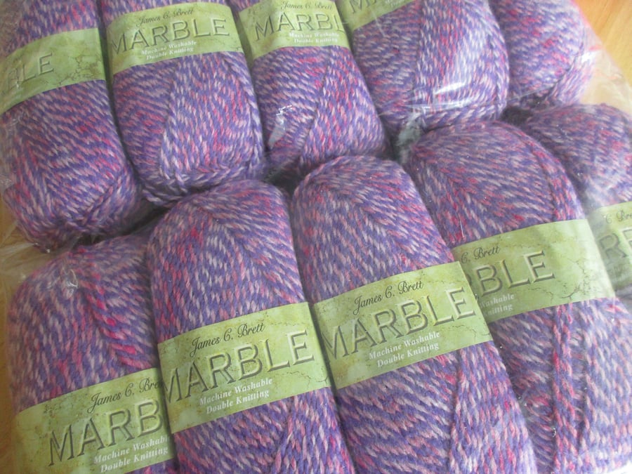 REDUCED 1000 grams James C Brett Marble Double Knitting