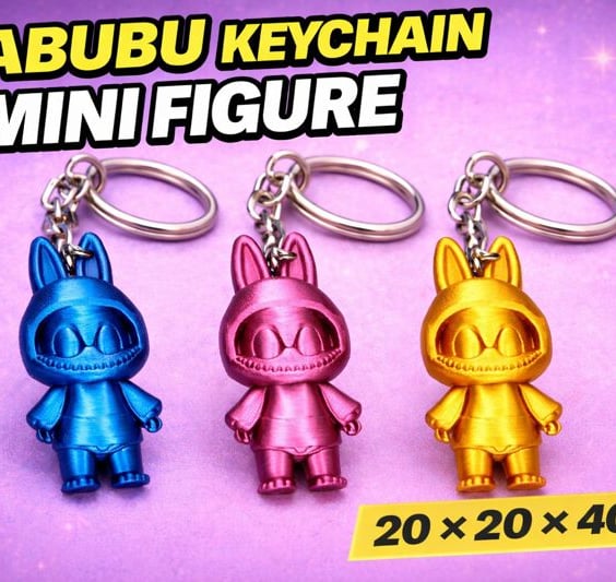 Labubu keychain mini figure - 20 - 20 - 40mm