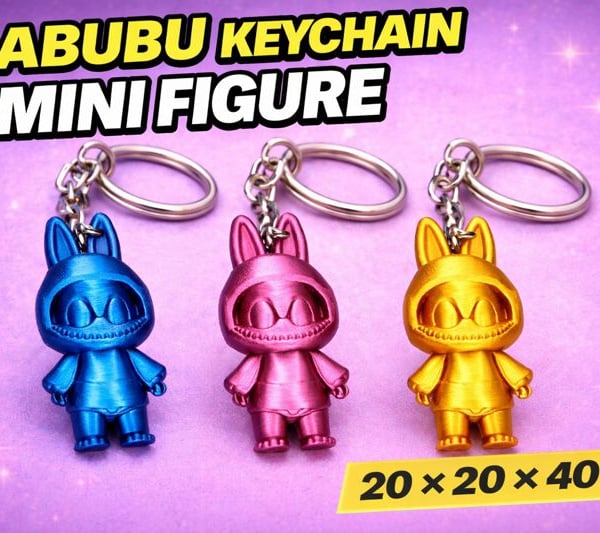 Labubu keychain mini figure - 20 - 20 - 40mm