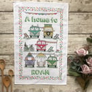 A Home To Roam - Illustrated Campervans - Cotton Tea Towel