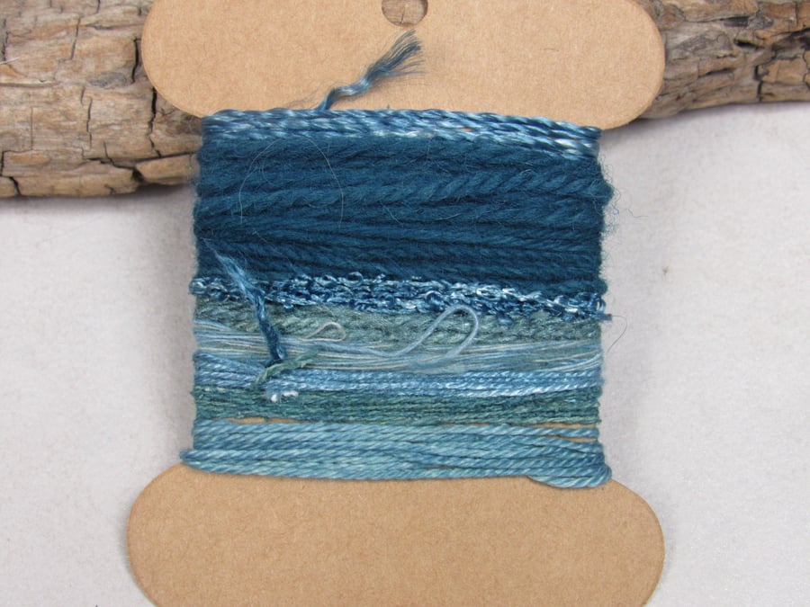 Small Dark Indigo Natural Dye Textured Thread Pack