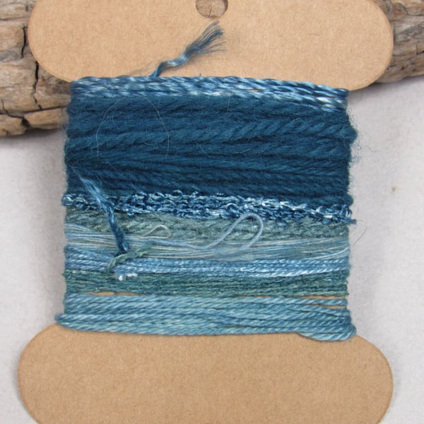 Small Dark Indigo Natural Dye Textured Thread Pack