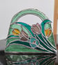 3D Glass Floral Handbag