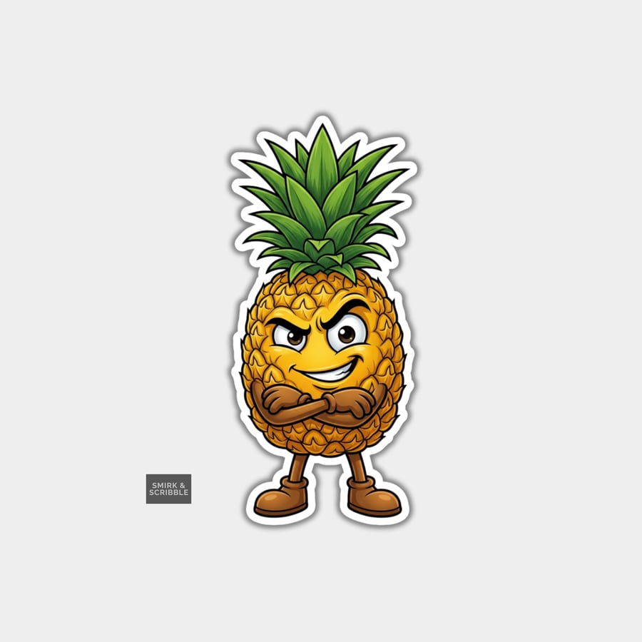 Funny Vinyl Die Cut Sticker For Adults - Pineapple 