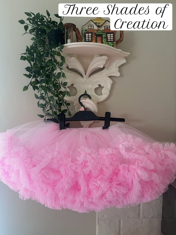 Pink Fluffy Ruffle Tutu Skirt Age 2