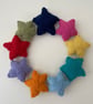 Bright rainbow Knitted Star Wreath  - Image 1
