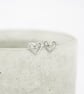 Titanium heart stud earrings - Delicate hypoallergenic earrings - Boho