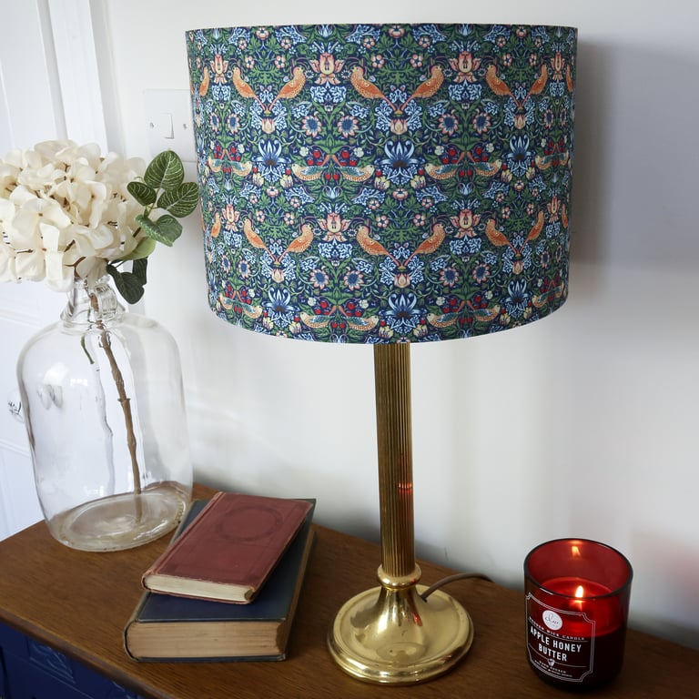 William Morris Strawberry Thief Lampshade 30cm Drum Table or Ceiling