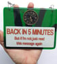 Handmade Fused Glass Back In 5 Five Minutes Hanging Picture - Door Sign - Image 7