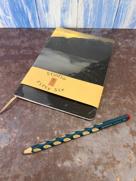 Notebook, Marine themed, A5 (ish), made from up-cycled and recycled materials.