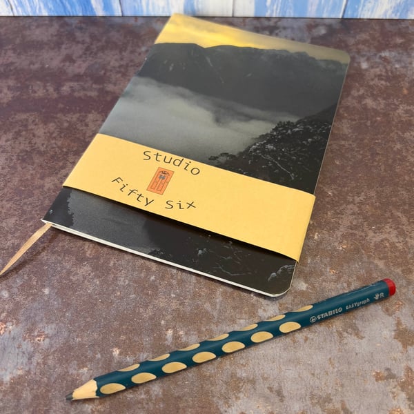 Notebook, Marine themed, A5 (ish), made from up-cycled and recycled materials.