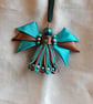 Ribbon Angel - Brown and Turquoise. - Image 3
