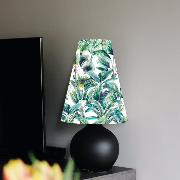 palm leaves velvet cone lampshade, extra tall lampshade