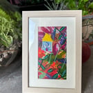 Number 6 Cottage Gardens - original mixed media framed artwork