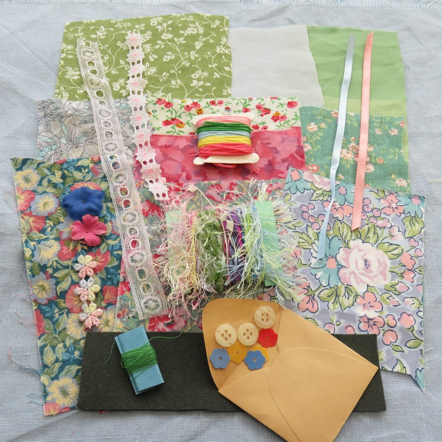 Summer Inspiration Pack - slow stitching, patchwork, collage, small projects