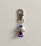 Handmade Guardian Angel Bag Charm in the Colours, Red, White & Blue - Image 2