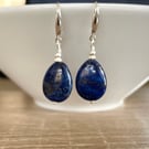 Sterling Silver Lapis Lazuli Dangle Earrings