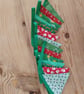 Christmas mini bunting in a green red colourway
