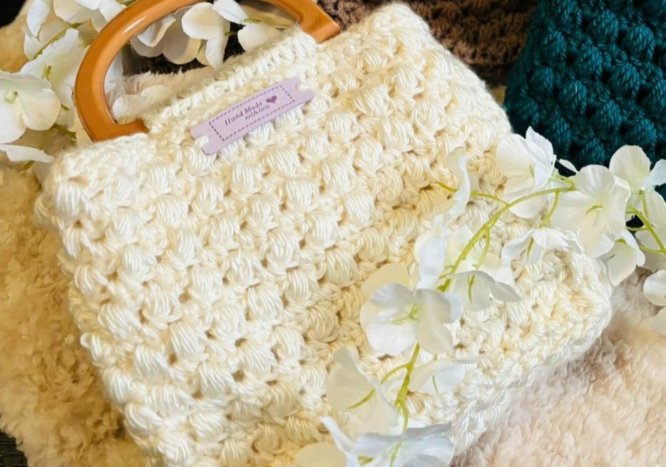 Crochet Bag Resin Top Handle