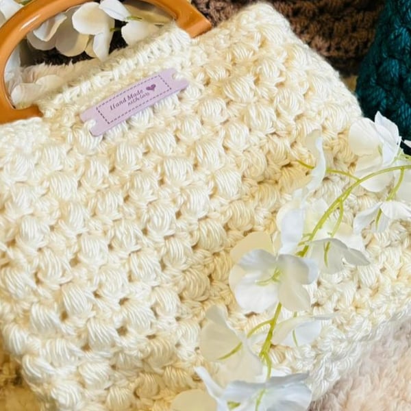 Crochet Bag Resin Top Handle