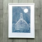 Art Deco Architecture - Lino Print - Blackpool Lancashire - Neo Deco - Original