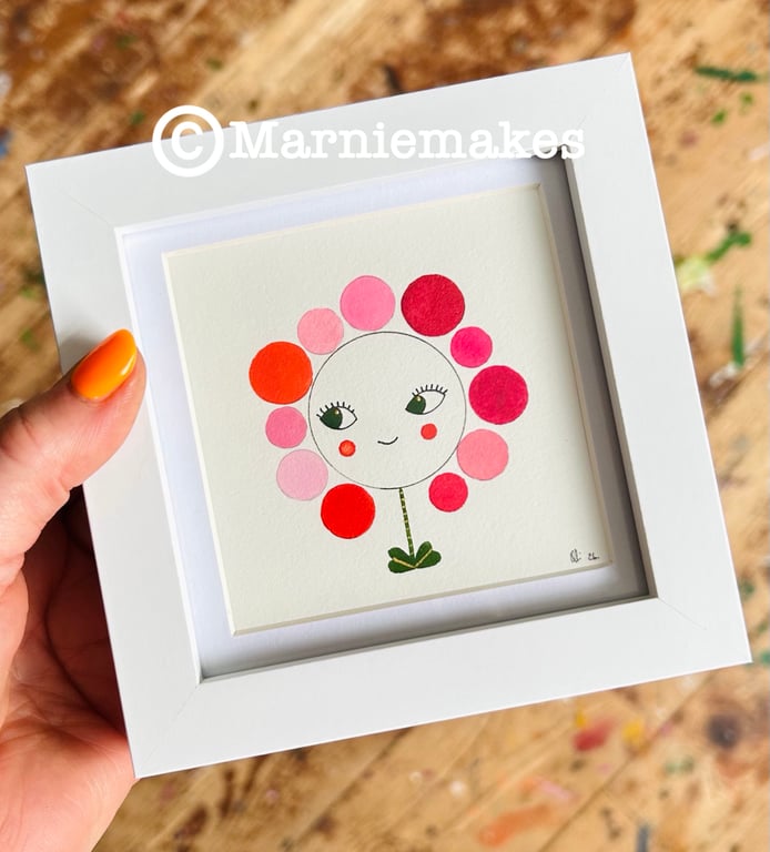 Pippi - Framed Original  Mini Illustration