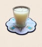 Needle and Thread Candle Mat - Embroidered Sewing Lover Decor