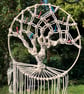 Macrame Tree of Life Mindfulness Wall Hanging with Pegs - Image 1