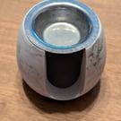 Black & White Marble Effect Eco-Resin Wax Melt Burner with Metal Melting Dish