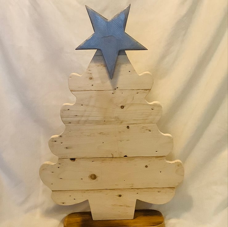 Wooden light up Christmas tree, 24 inches tall,... Folksy