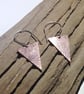 Copper Triangular Drop Earrings (ERCUDGTR3) - UK Free Post - Image 2