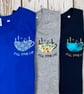 Woman's Organic Royal Blue cotton T-Shirt- Fill your cup top - Image 10