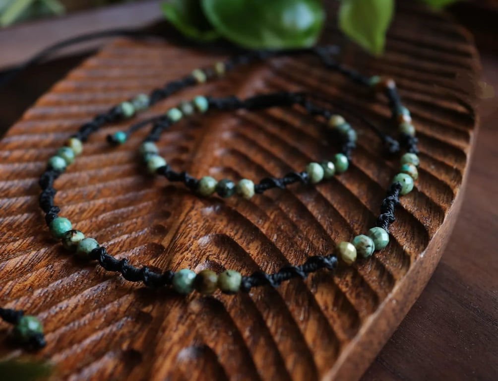 SET with african turquoise bracelet and necklace