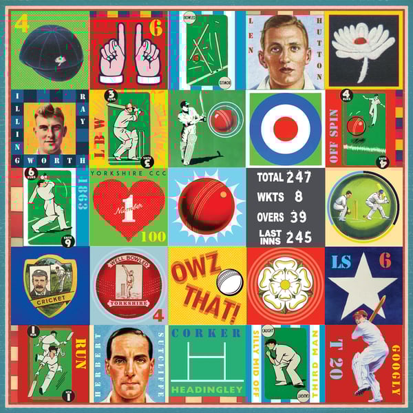 Yorkshire County Cricket Pop Art Print