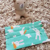 Child face covering – rabbit print material