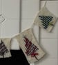 Christmas Tree Bunting - hand knitted 5 piece garland decoration - Image 5